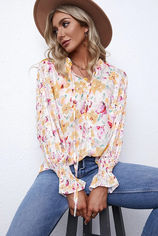 Floral Smocked Blouse