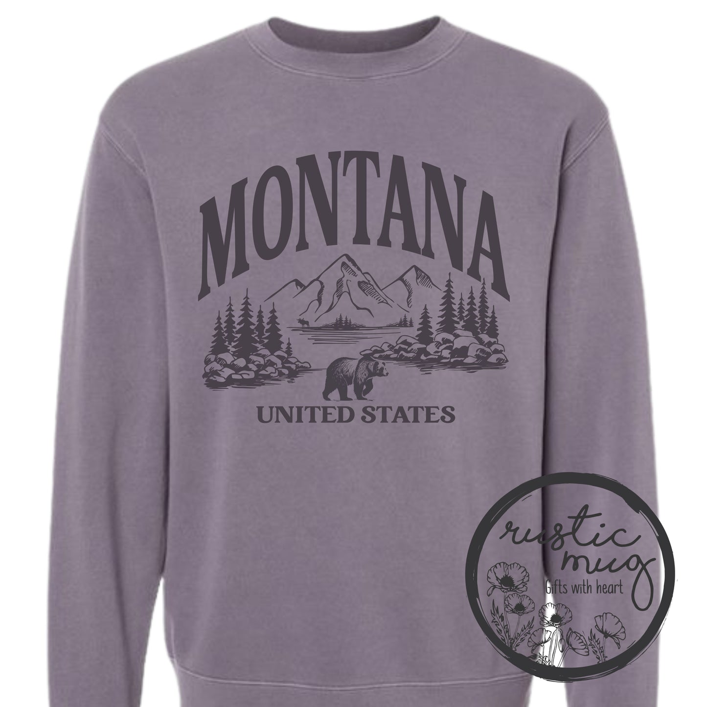 Montana Wanderlust Wilderness Pigment Dyed Sweatshirt