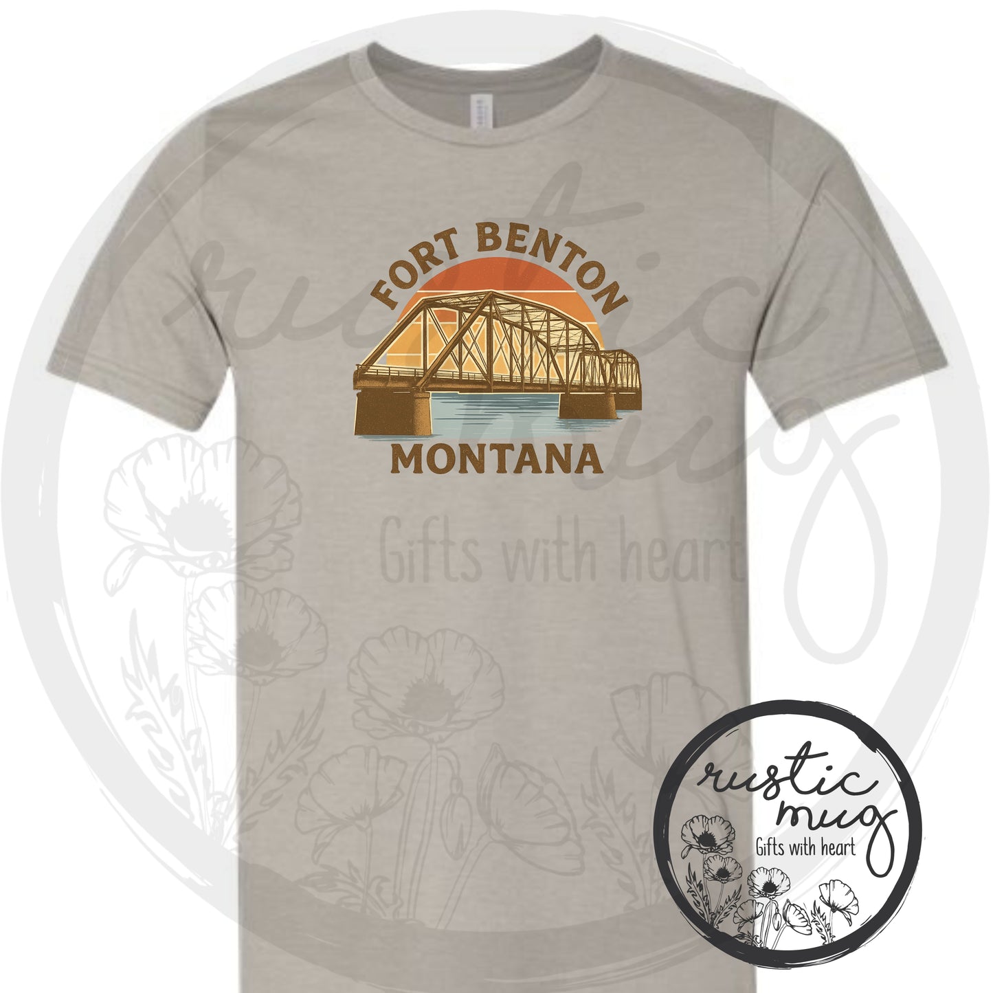 Fort Benton Vintage Bridge Sunset Tee