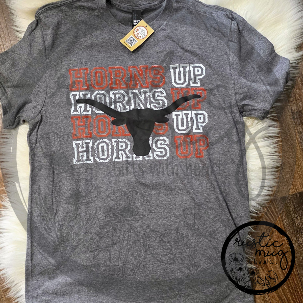Horns Up Longhorn Tee
