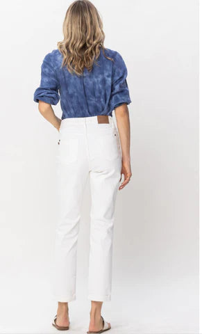 Judy Blue High Waist Double Cuff Boyfriend