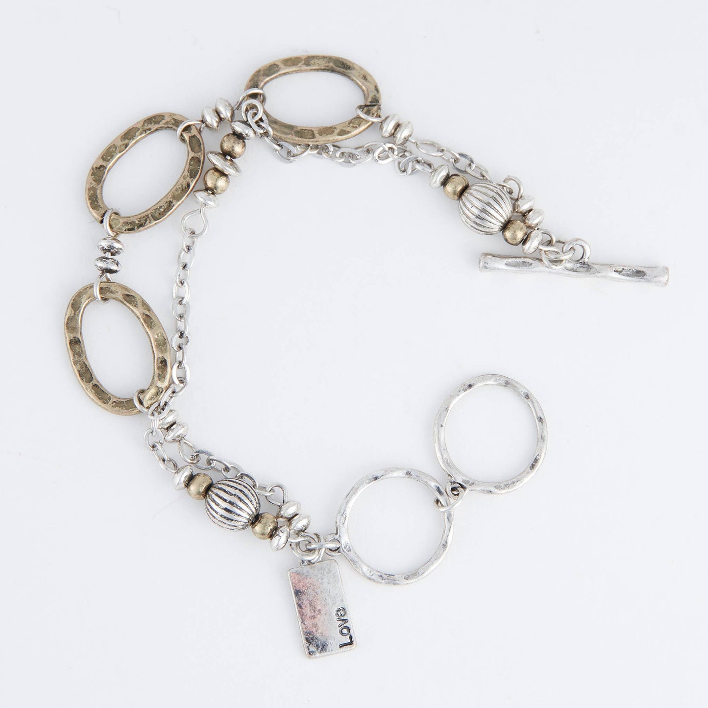 Zinnia Linked Ring Toggle Bracelet