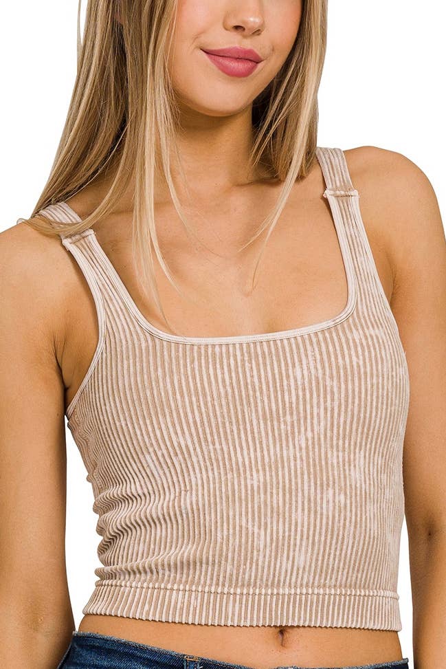 Square Neck Padded Tank Top