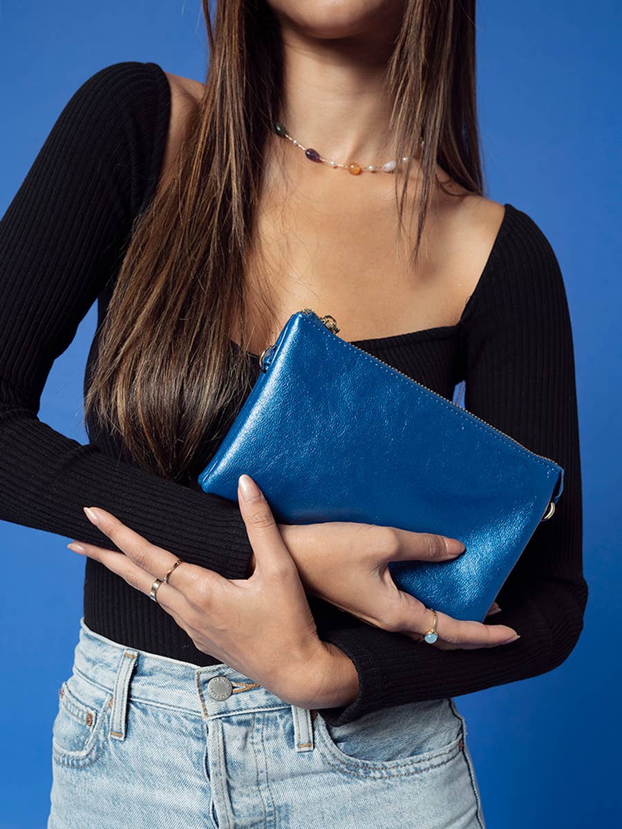 Riley Monogrammable 3 Compartment Crossbody/Wristlet