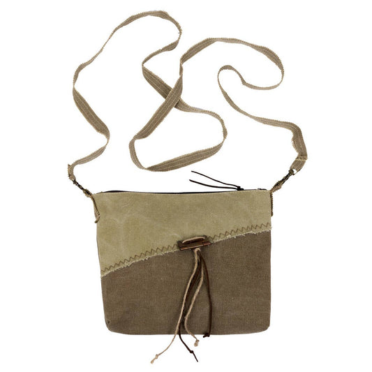 Chloe Sand Zipper Pouch with Strap