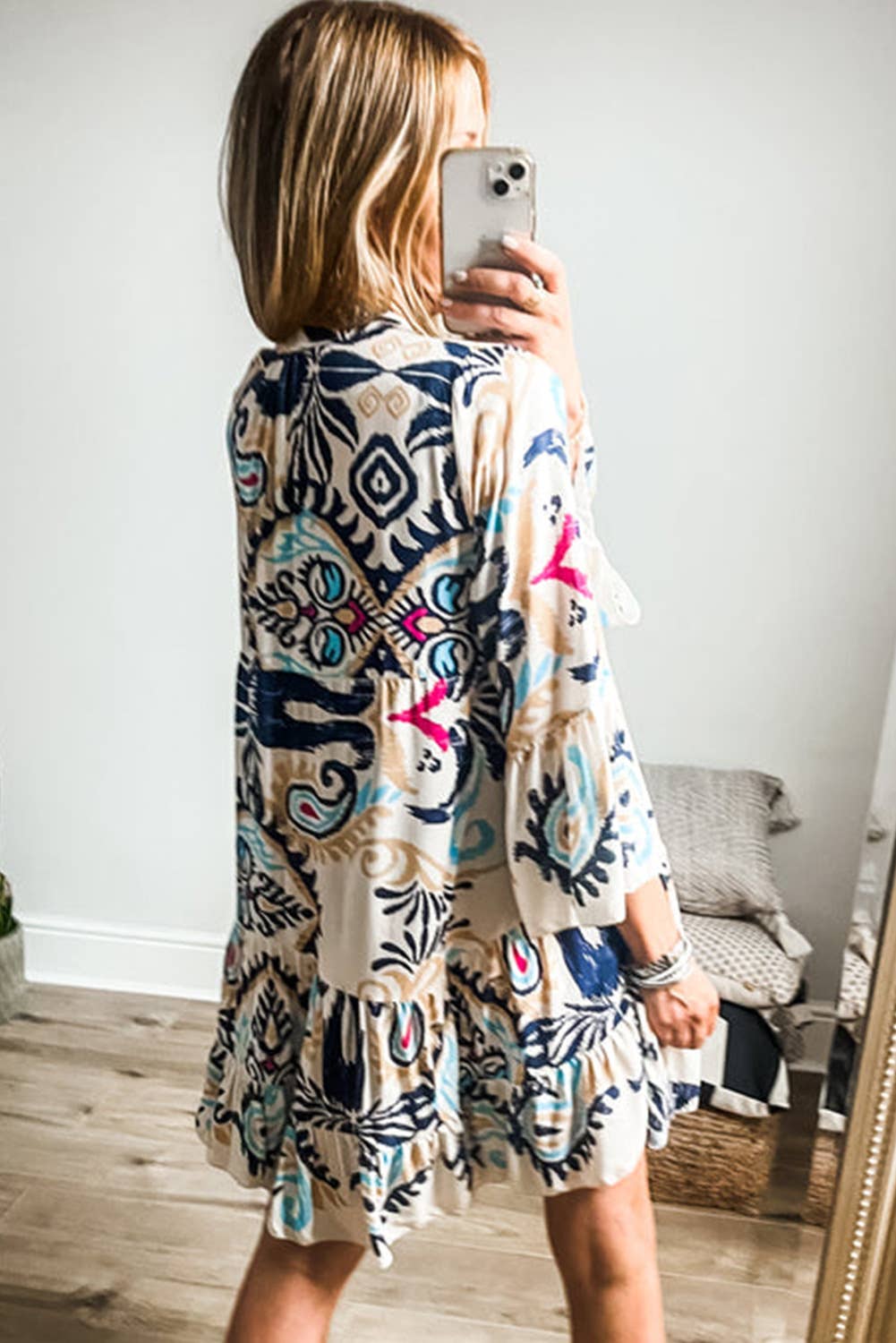Loose Fitting Casual Multi Color Dress