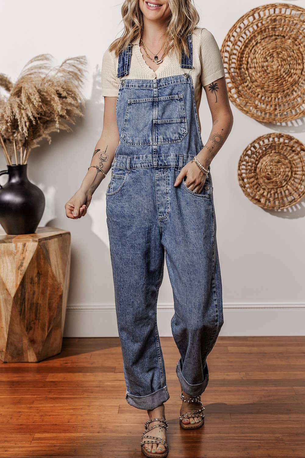 Denim Bibs with Pockets
