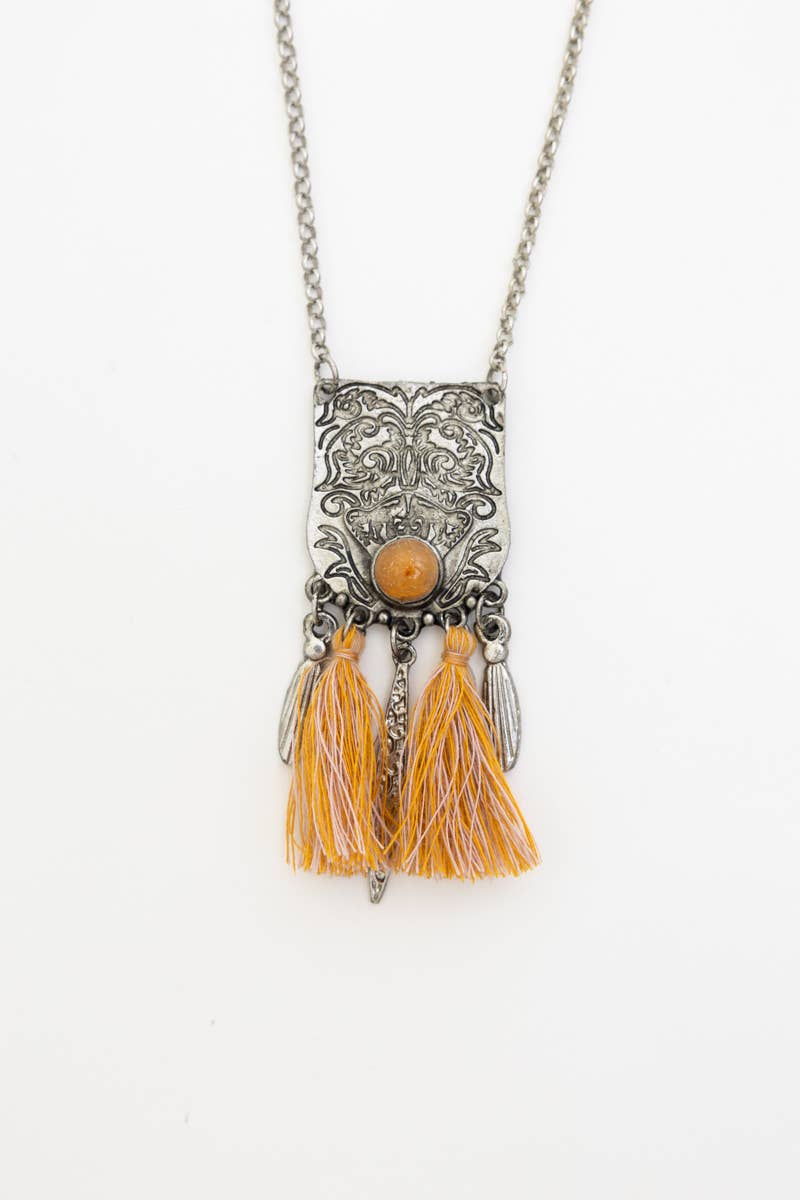 Western Boho Tassel Pendant Necklace