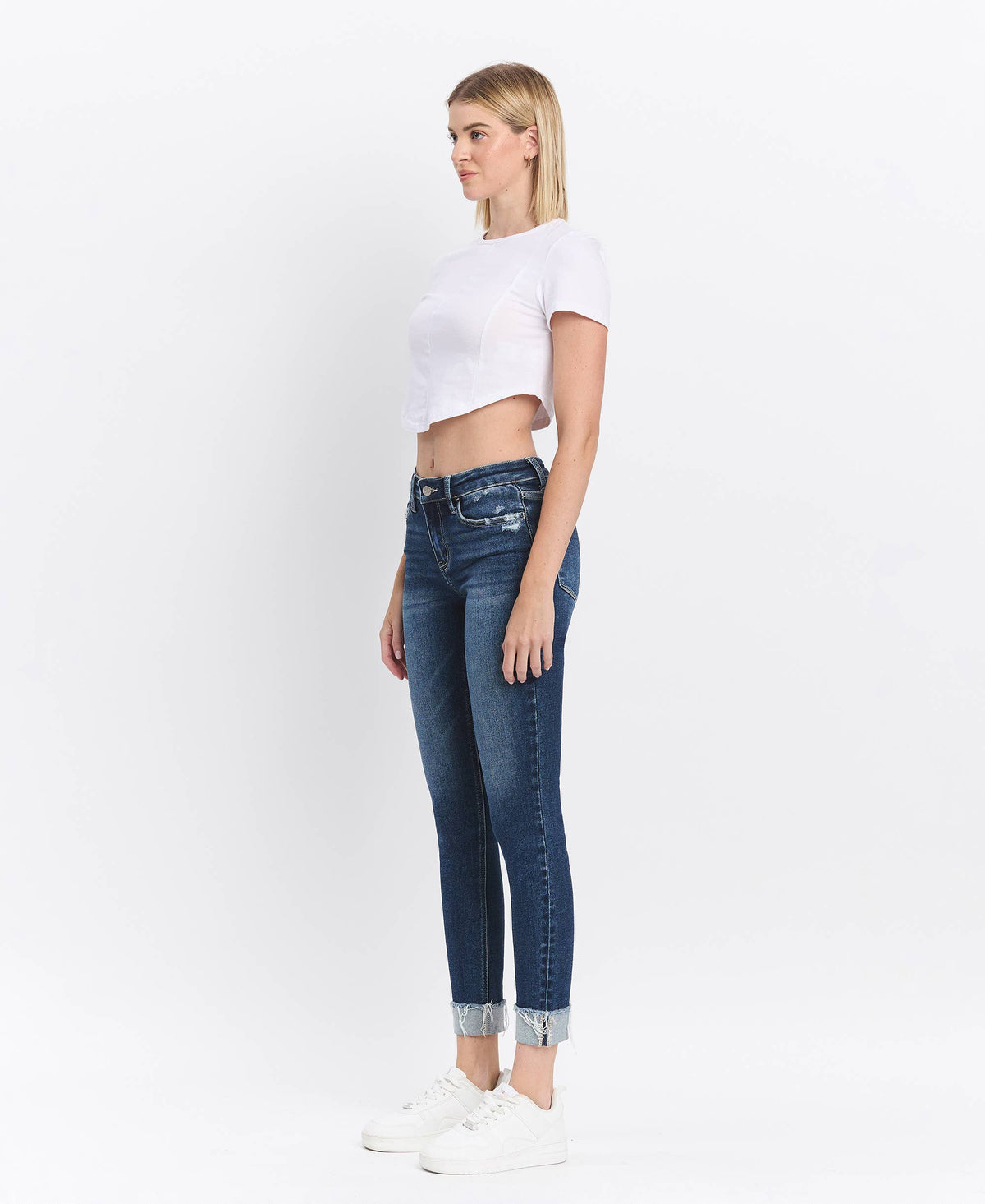 Reflex Mid Rise Cuffed Skinny By Lovervet