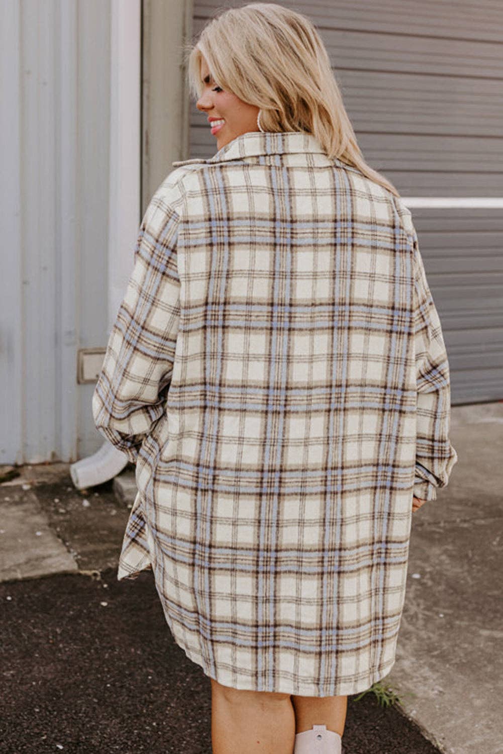 Plus Size Plaid Shacket