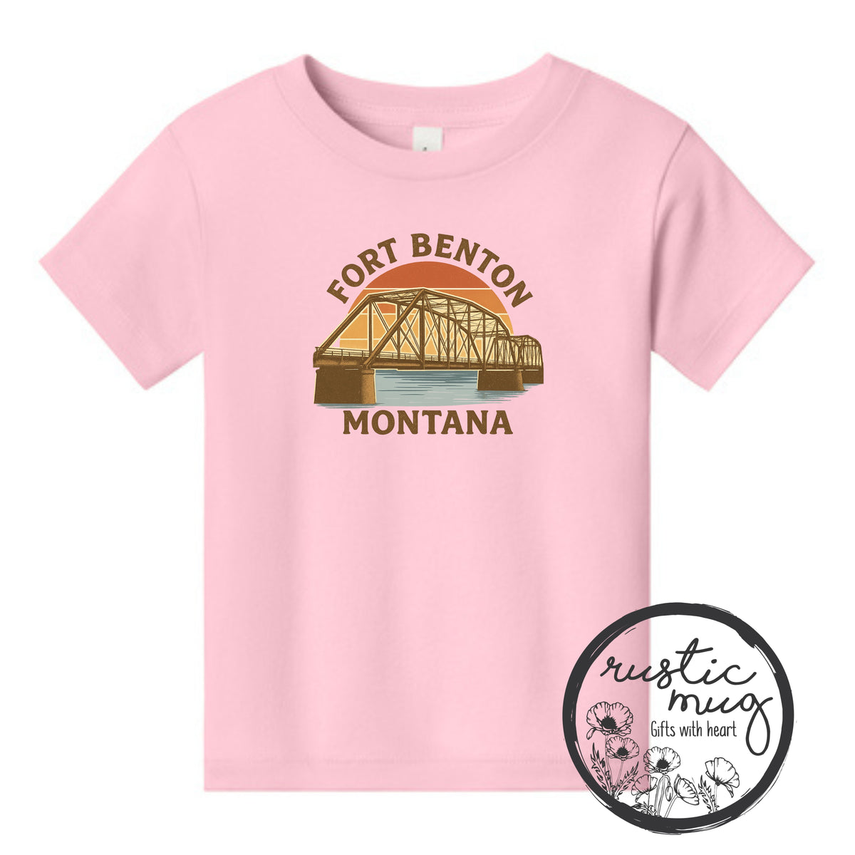 Youth Fort Benton Vintage Bridge Sunset Tee