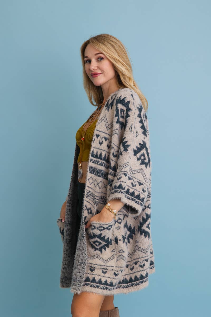 Aztec Soft Knit Cardigan