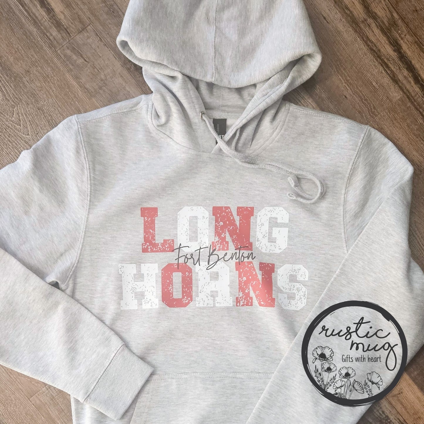 Longhorns Split Distressed Hoodie