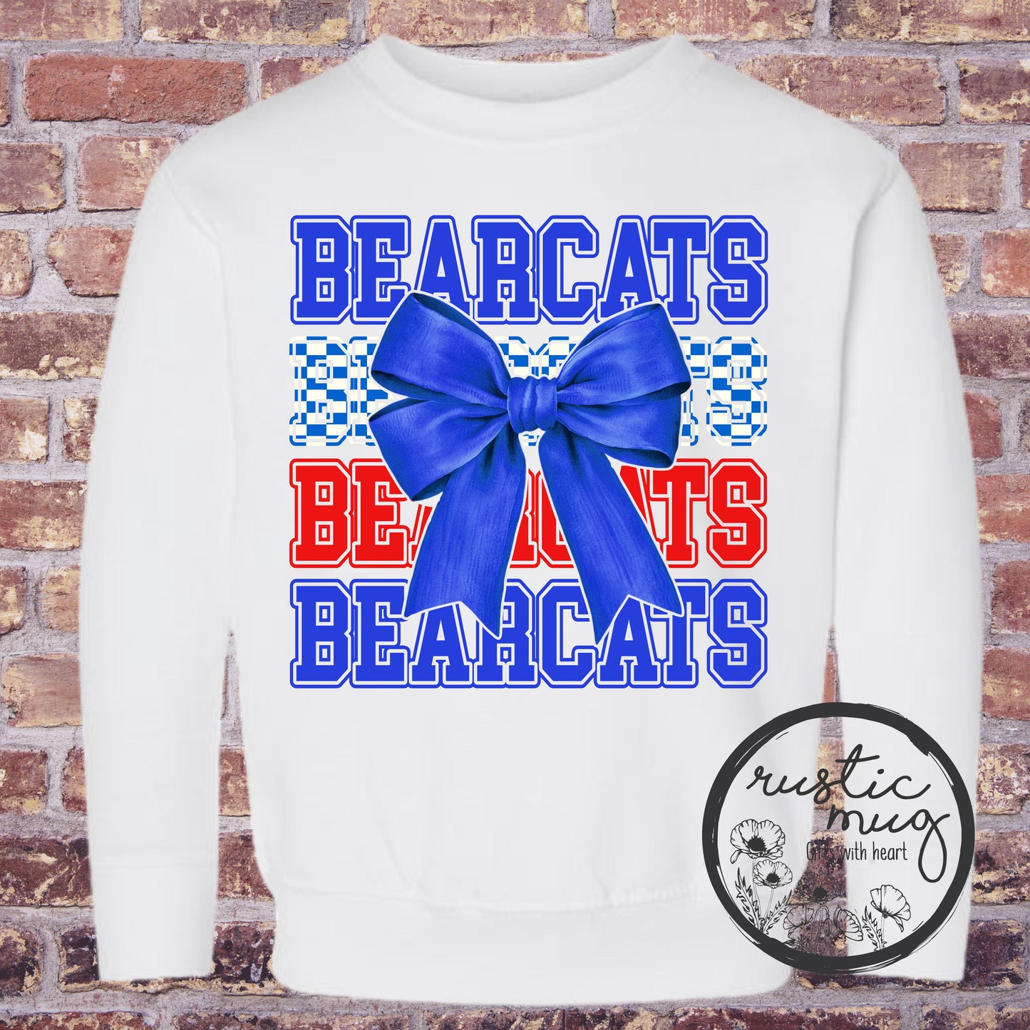 Toddler Bearcat Bow Sweatshirt