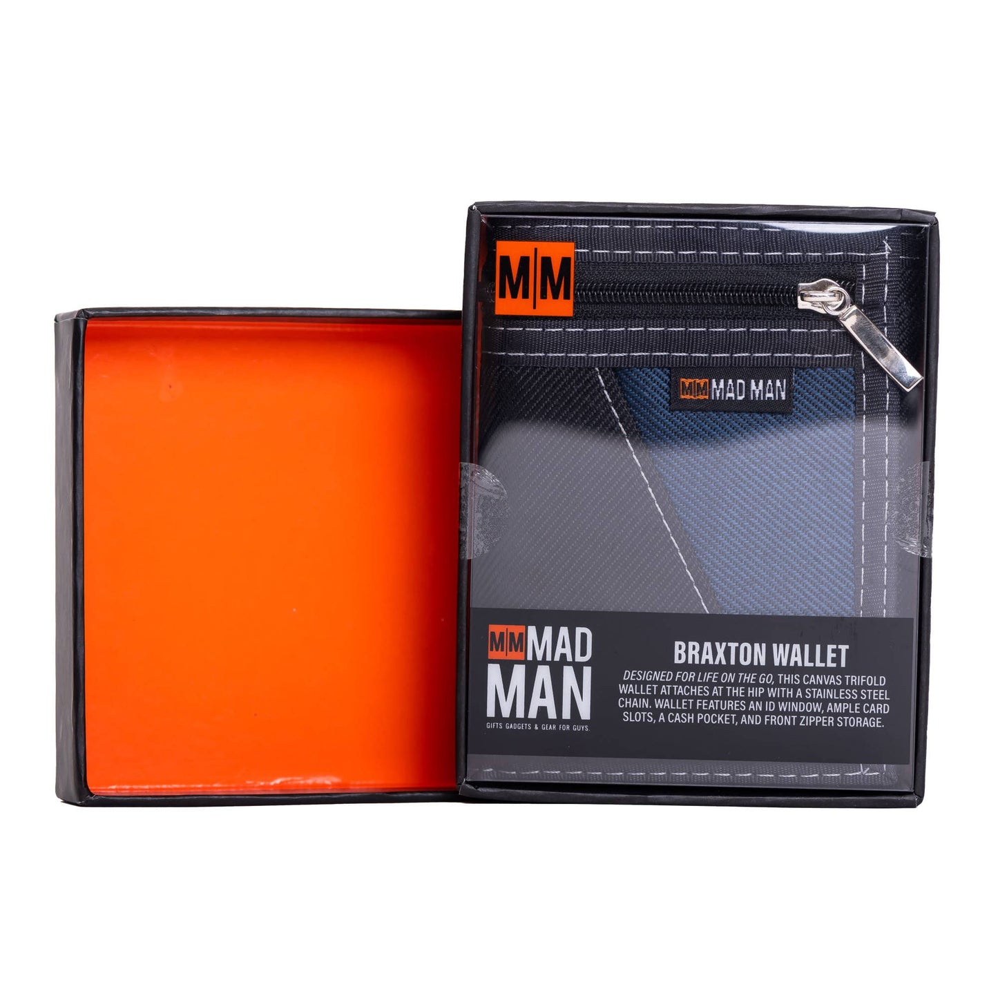 Canvas Leather Trifold Wallet