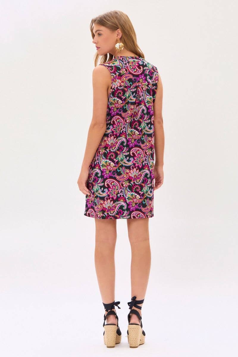 Romantic Paisley Sleeveless Dress