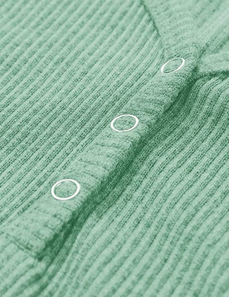 Fitted V-Neck Knit Button Tank