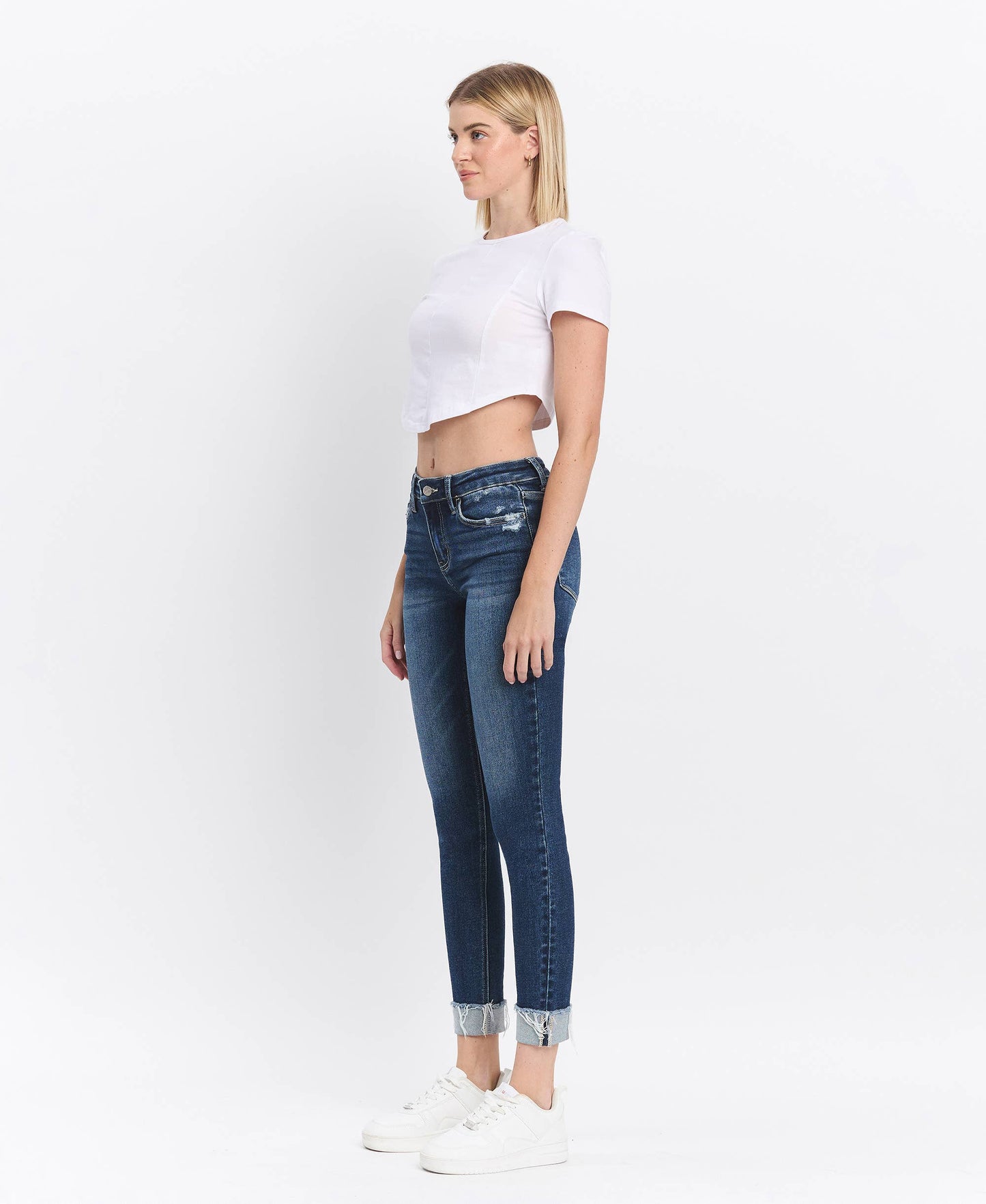 Reflex Mid Rise Cuffed Skinny By Lovervet