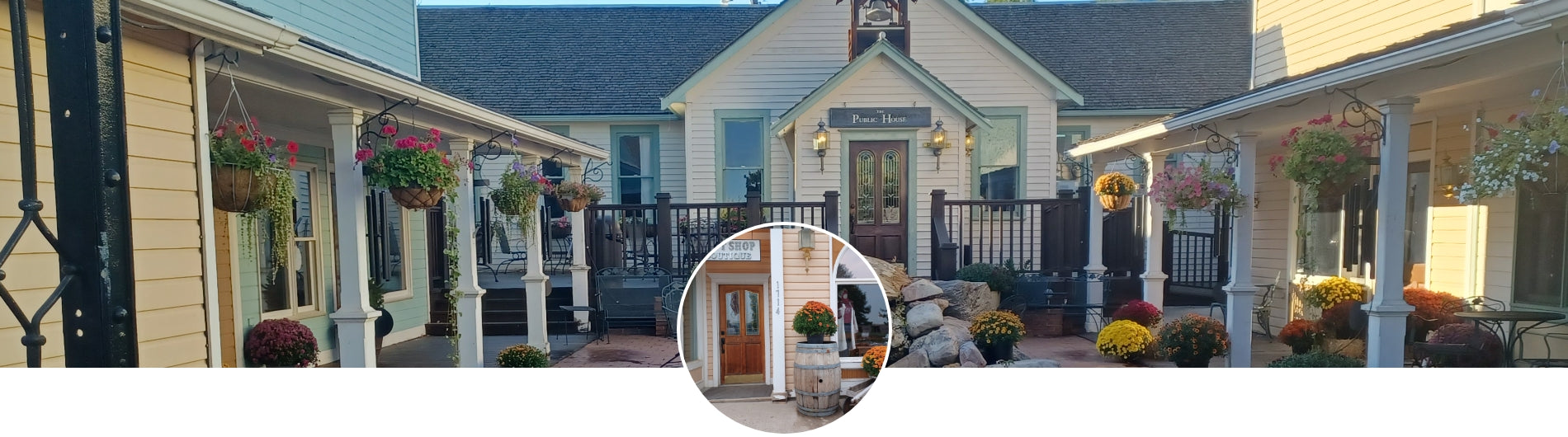 Fort Benton, Montana courtyard connected to Rustic Mug boutique