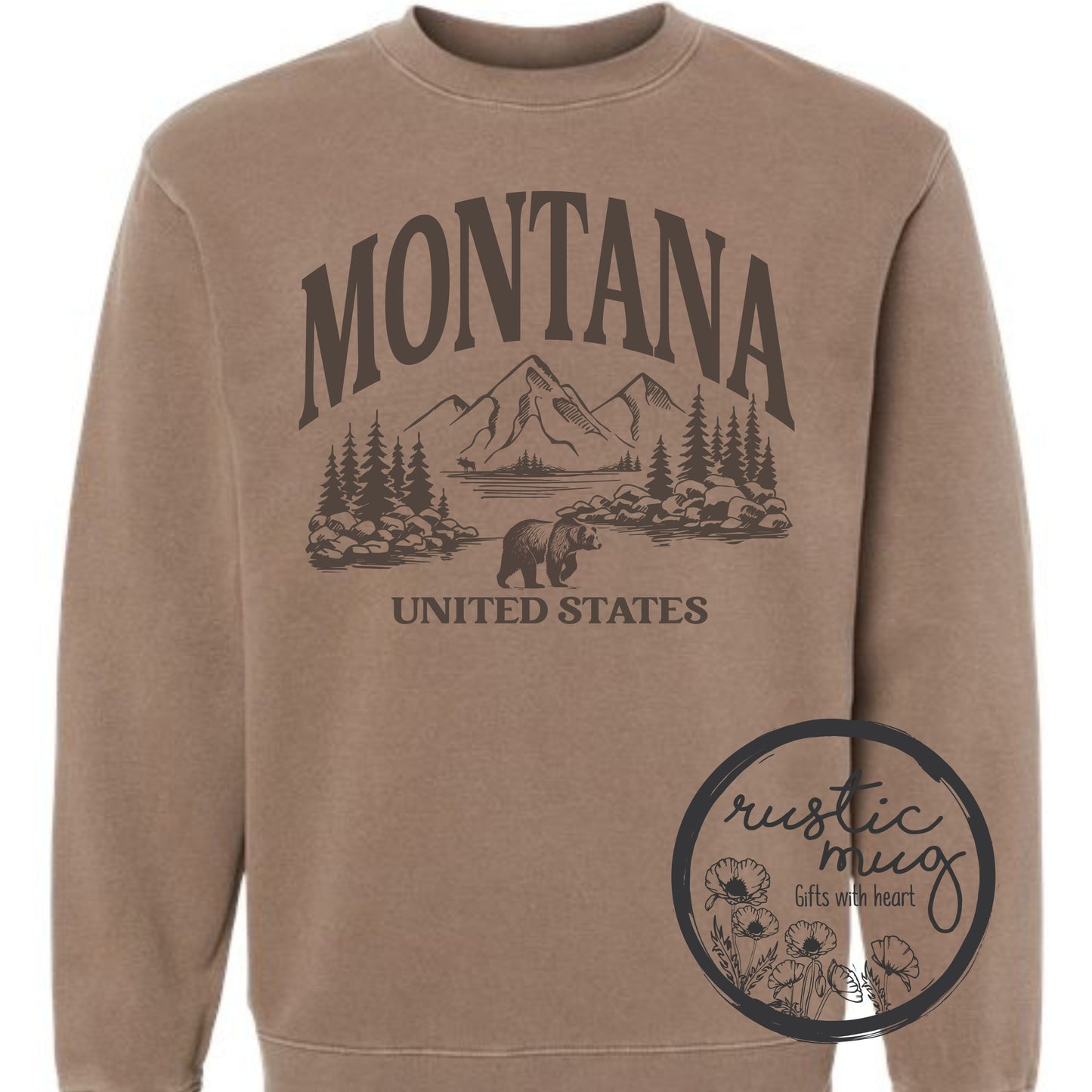 Montana Wanderlust Wilderness Pigment Dyed Sweatshirt