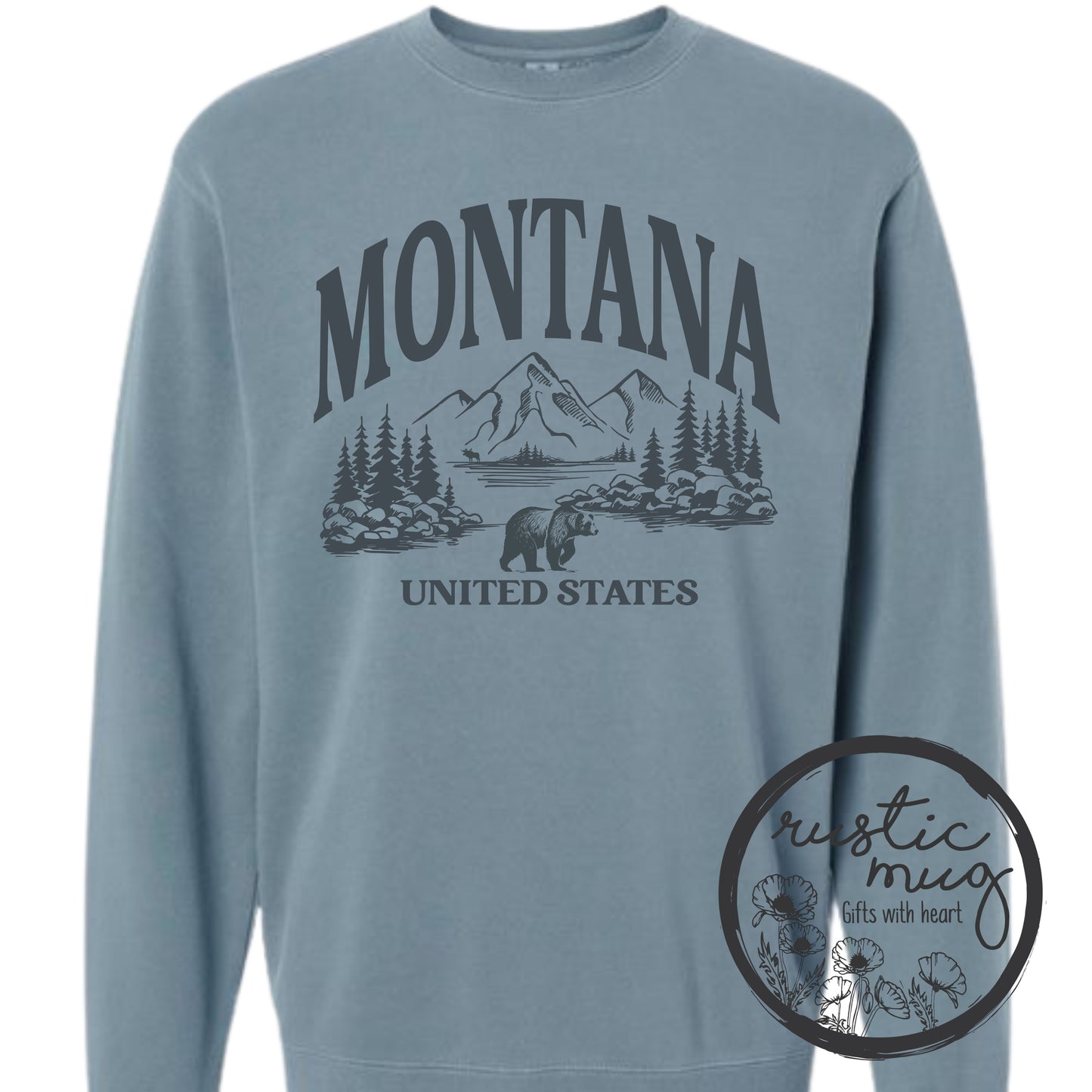 Montana Wanderlust Wilderness Pigment Dyed Sweatshirt