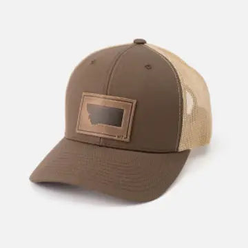 Montana Silhouette Hat-Leather Patch Trucker