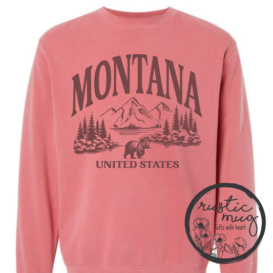 Montana Wanderlust Wilderness Pigment Dyed Sweatshirt