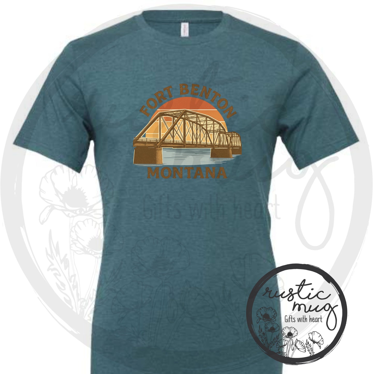 Fort Benton Vintage Bridge Sunset Tee