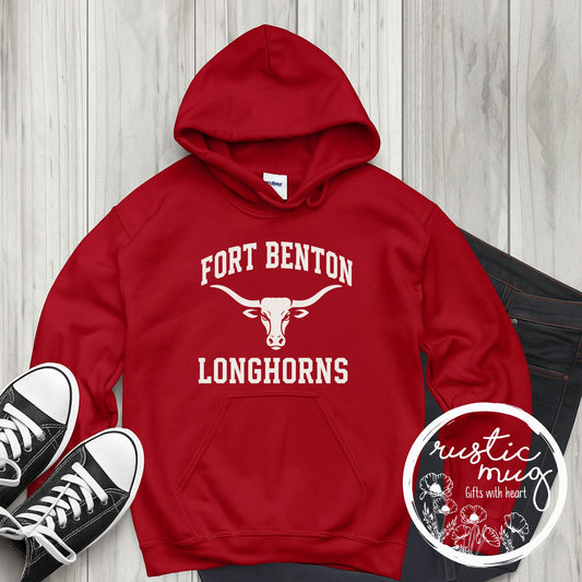 Youth Old School Fort Benton Longhorn Hoodie