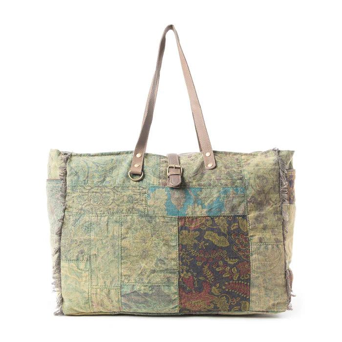 Fern Grove Patchwork Weekender Bag by Myra