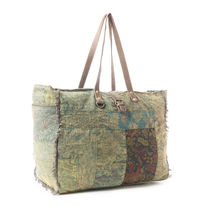 Fern Grove Patchwork Weekender Bag by Myra