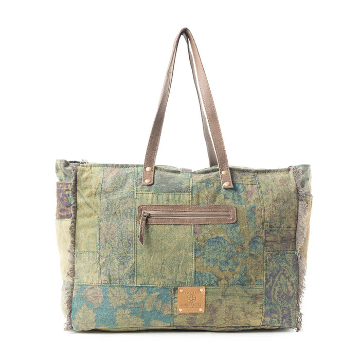 Fern Grove Patchwork Weekender Bag by Myra