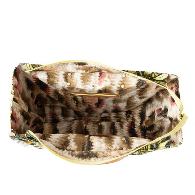 Lovely Florals Dark Green Weekender Bag by Myra