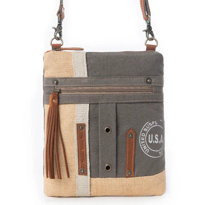 USA Canvas Patch Crossbody Bag by Myra