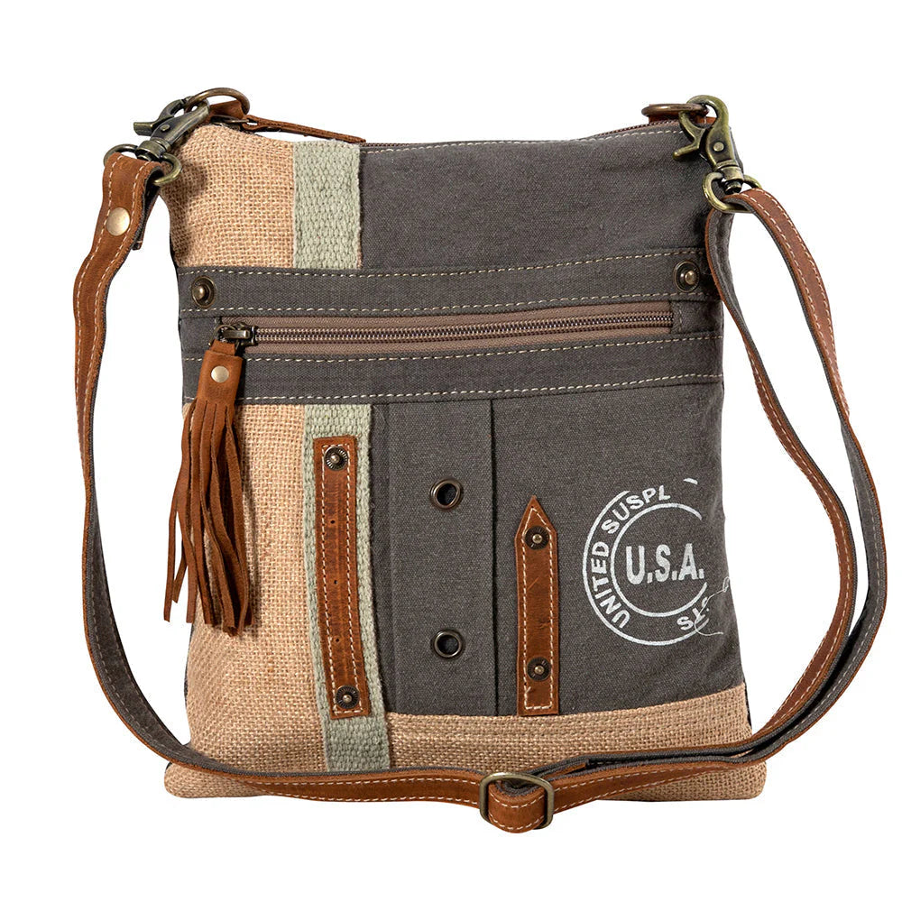 USA Canvas Patch Crossbody Bag by Myra