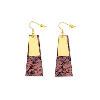 Mona Earrings in Burgandy