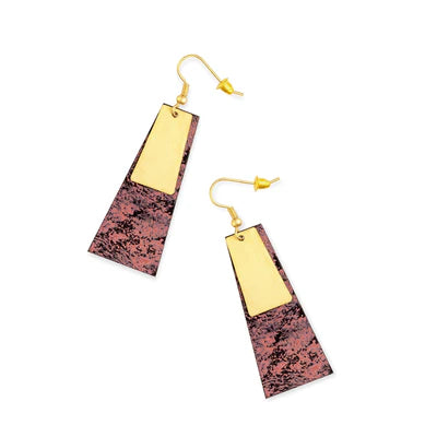 Mona Earrings in Burgandy