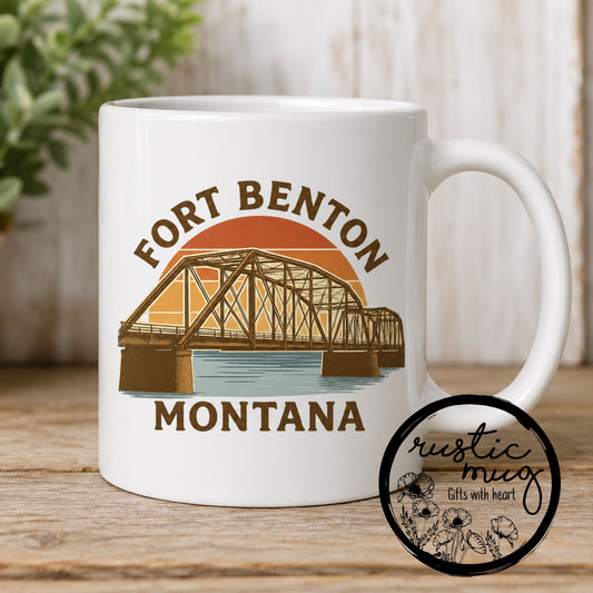 Vintage Fort Benton MT 15 oz Mug