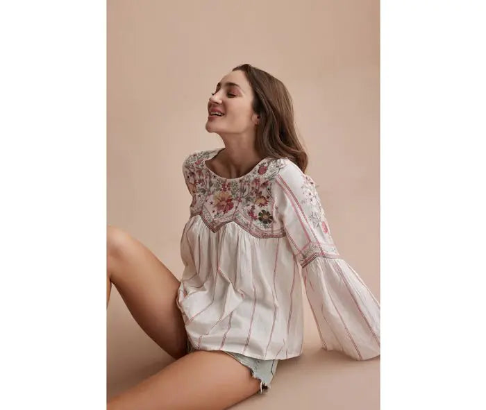 Cheree Floral Delight Boho Top