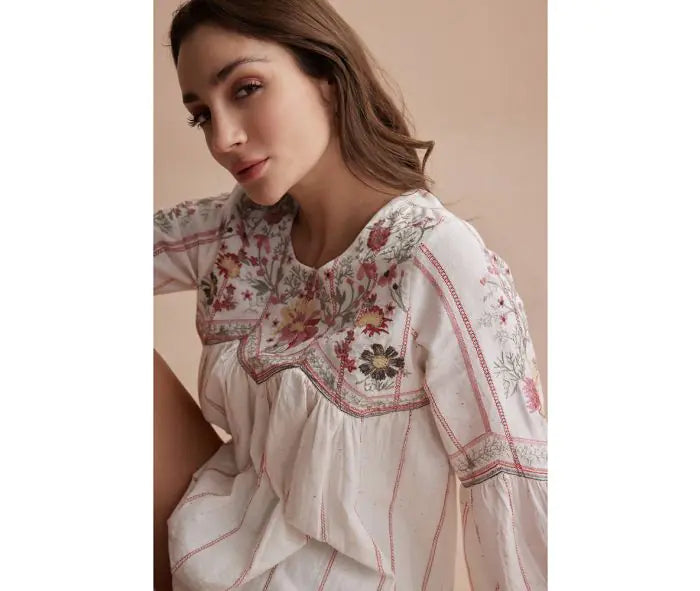 Cheree Floral Delight Boho Top