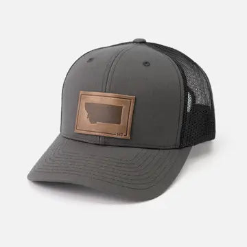 Montana Silhouette Hat-Leather Patch Trucker