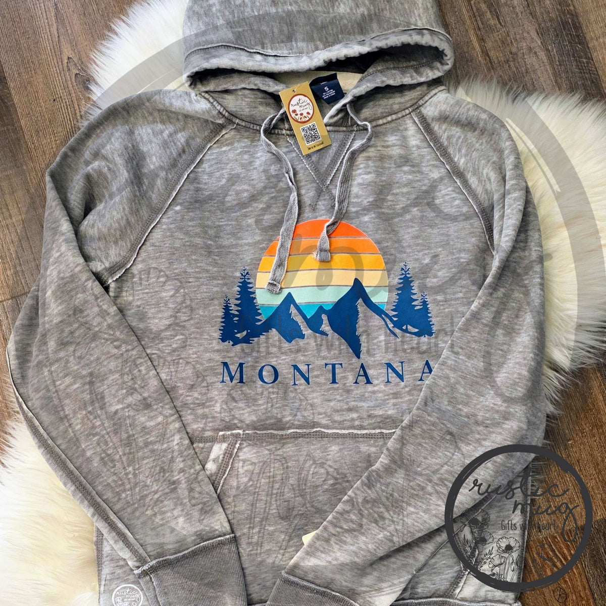 Vintage Zen Retro Montana Hoodie