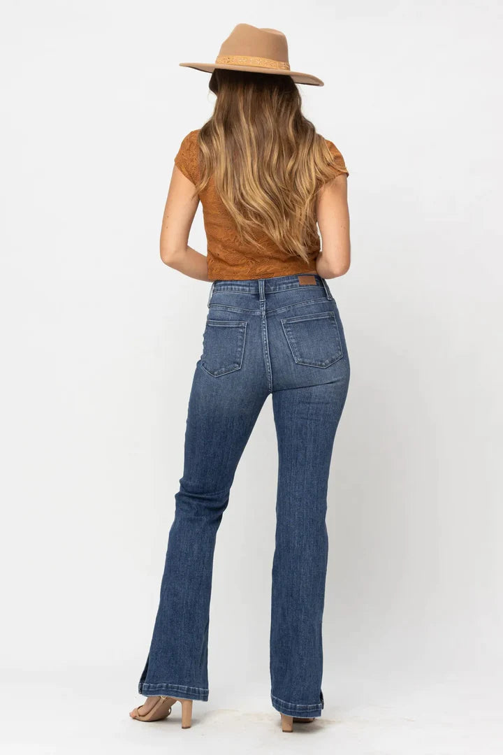 Judy Blue Hi Waist Tummy Control Slit Boot Cut