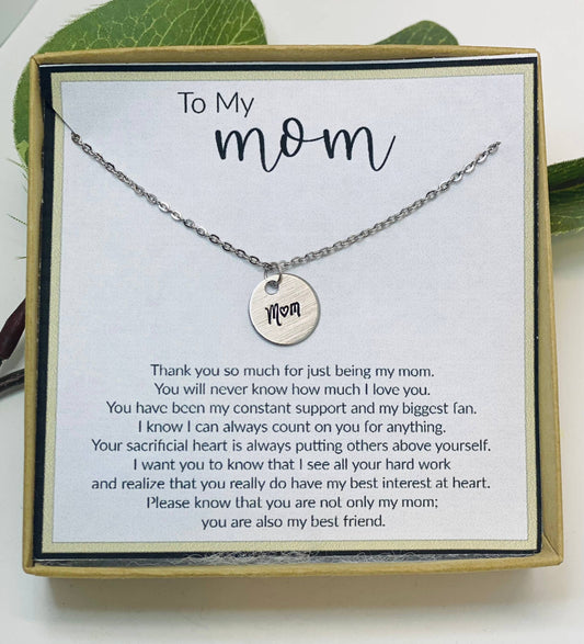 To My Mom Necklace