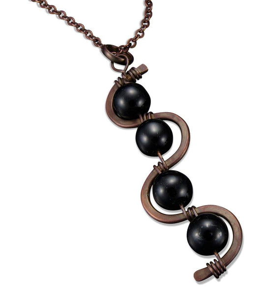 Banjara Zig-Zag Necklace with Onyx