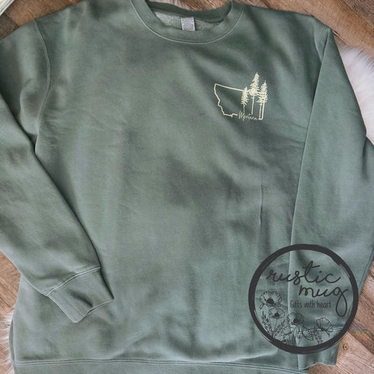 Montana Pines Pigment Dyed Sweatshirt