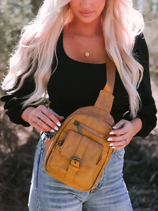 Vintage Multi Pockets Sling Bag