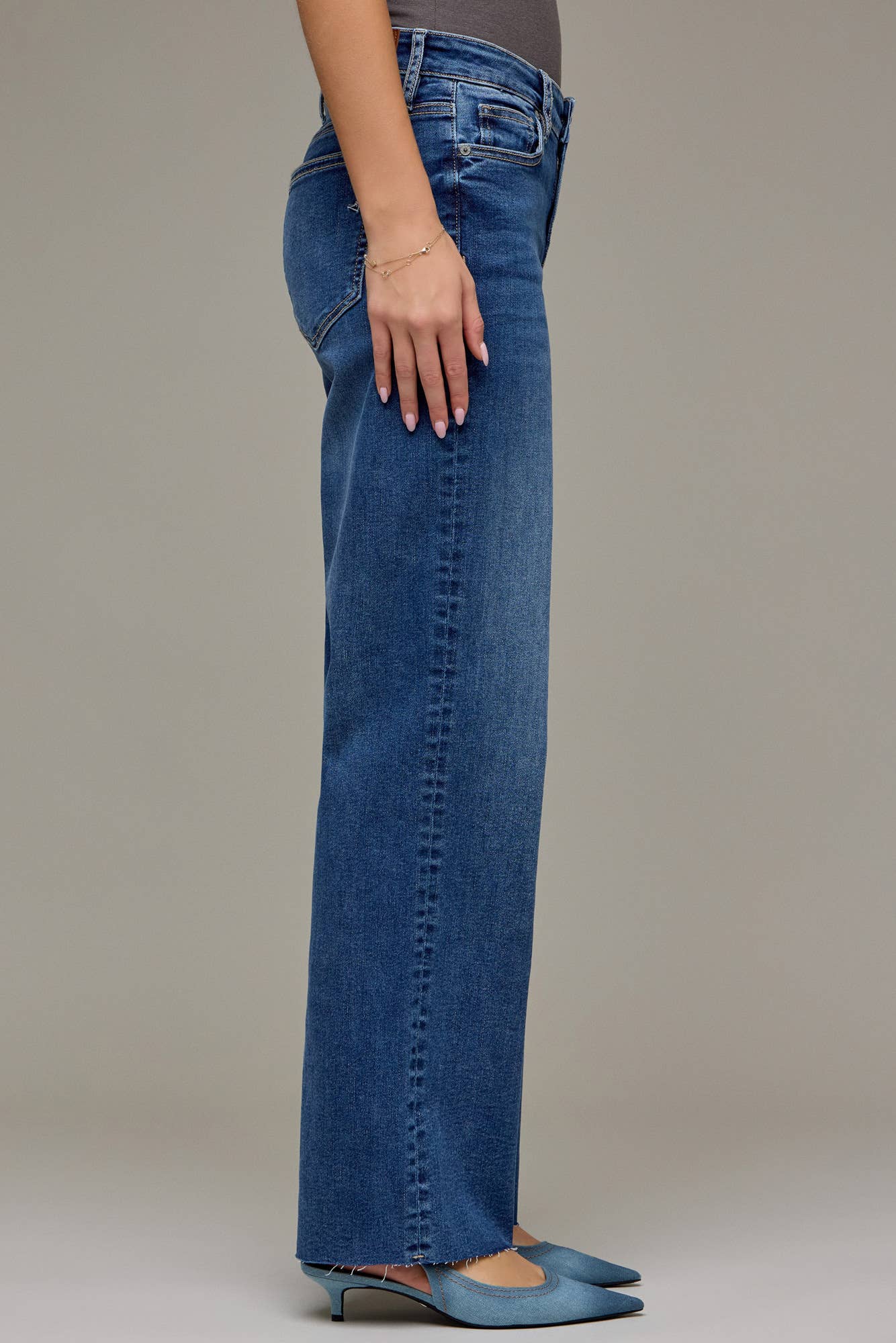 Ella Mid Rise Classic Straight Jeans by Hidden