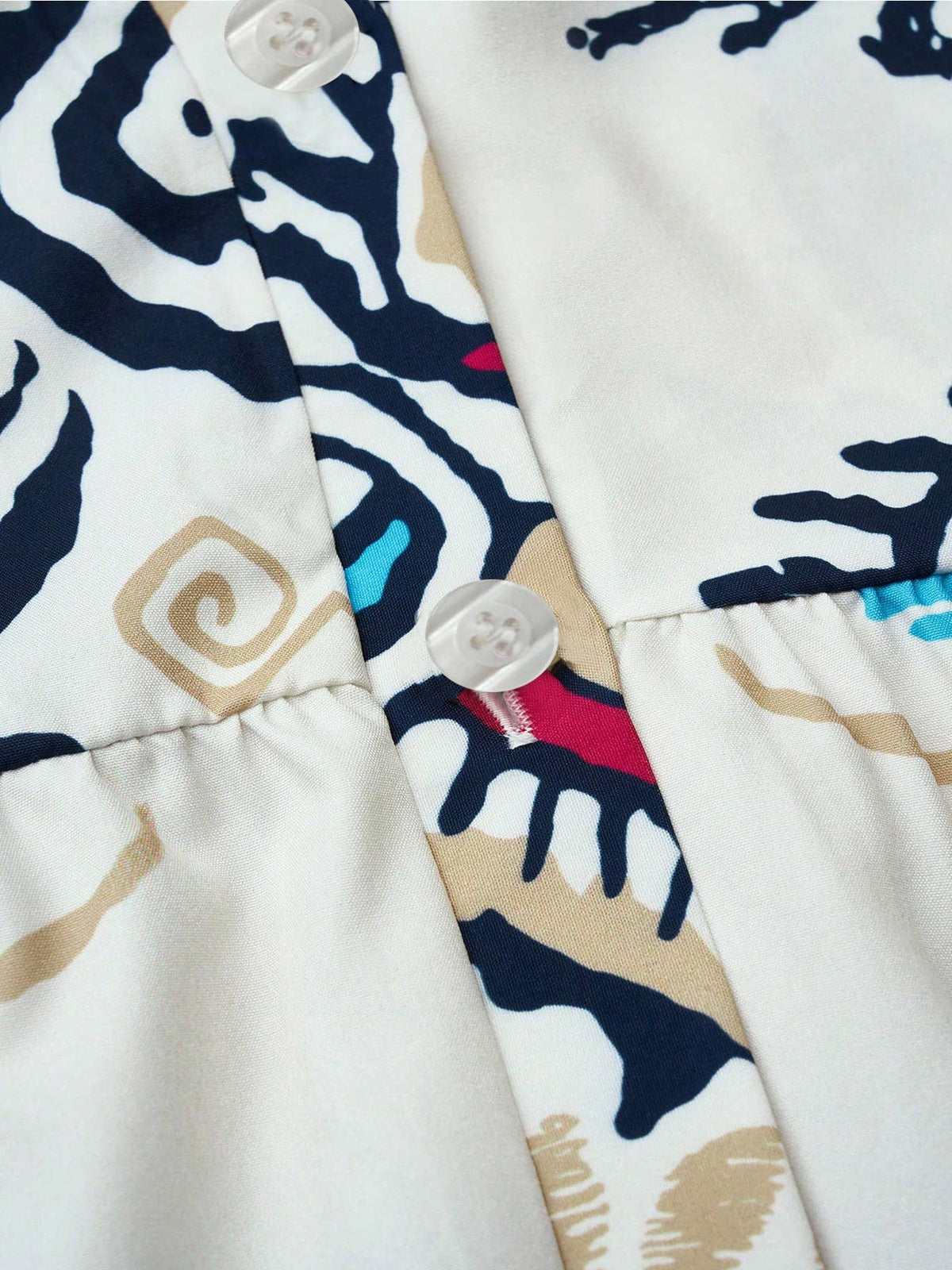 Loose Fitting Casual Multi Color Dress