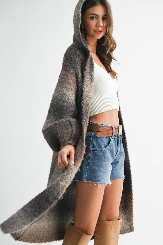 Nelsi Hooded Knit Cardigan